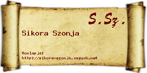 Sikora Szonja névjegykártya